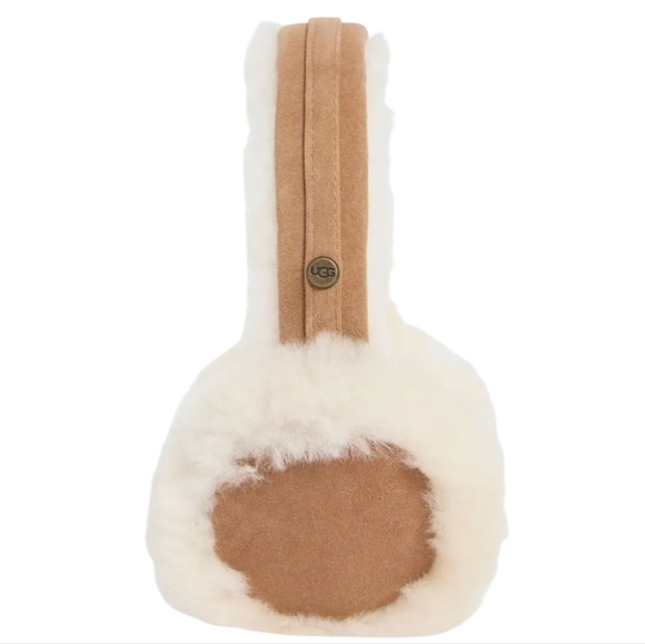 BNIB NWT UGG Women's Water Resistant Sheepskin Earmuffs with Embroidered Logo - Picture 4 of 16